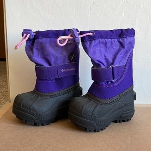 Columbia Powderbug Toddler Purple Snow Boots, size 5